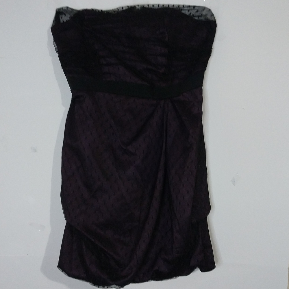 David's Bridal Size 16 Elegant Black Strapless Dress